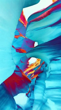 Arizona's Antelope Canyon in the style of pop art.