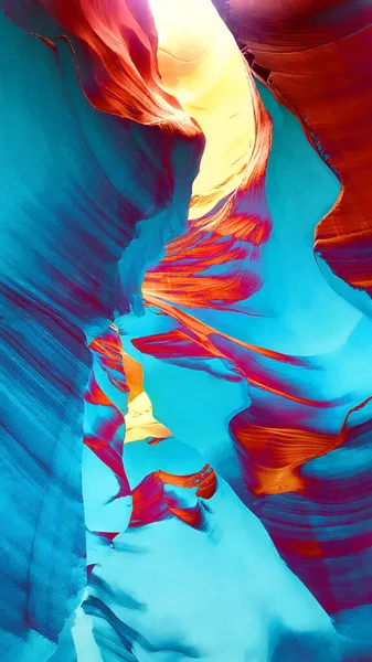 Antelope Canyon do Arizona no estilo da arte pop . — Fotografia de Stock