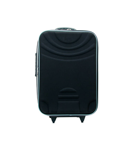 Black luggage isolated on white background with clipping path.