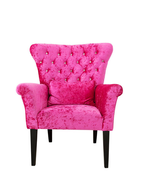 pink sofa isolated