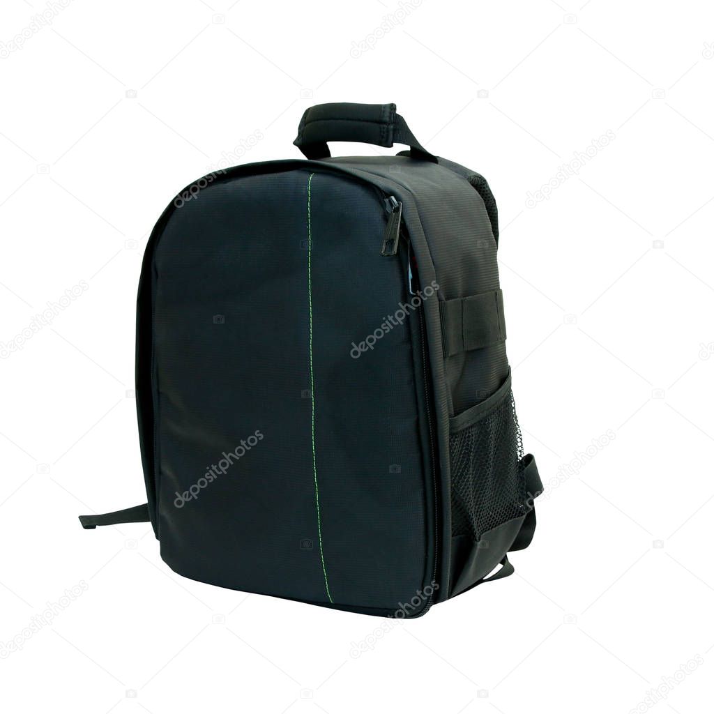 Backpack isolated on white .
