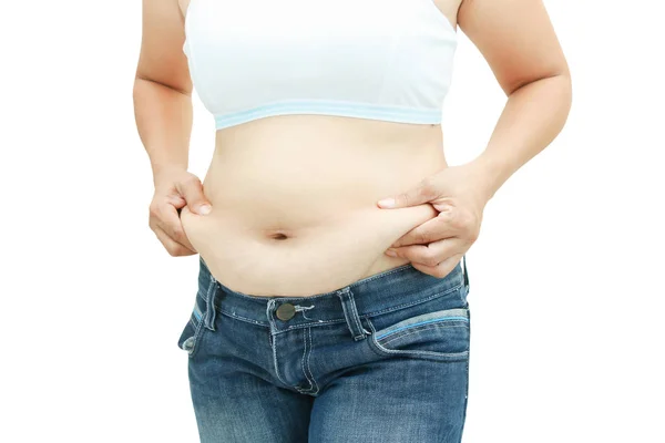 Superficie abdominal de la mujer gorda — Foto de Stock