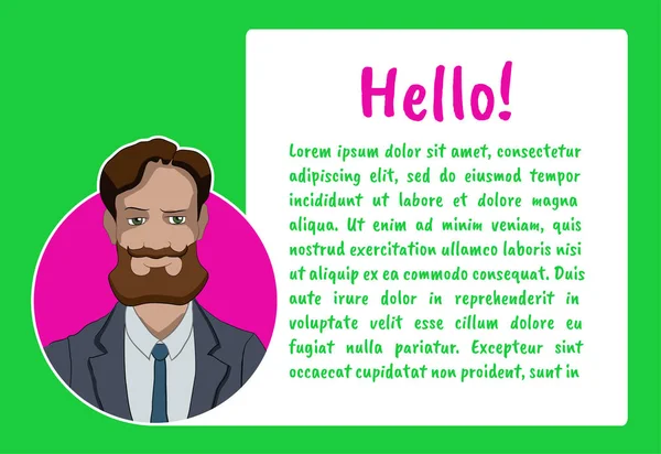 Vektör çizim karakter kabarcık ile konuşmak