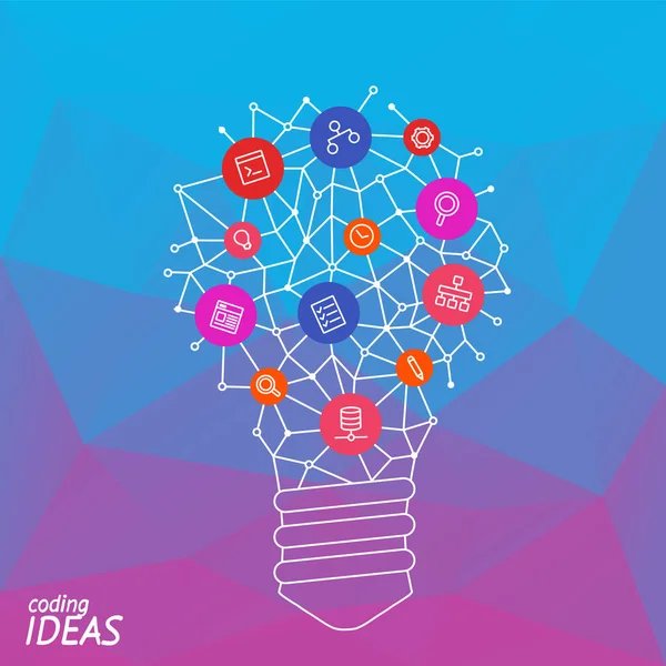 Ampul fikir Infographic afiş için