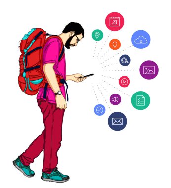 Mobil smartphone içinde bildirim.