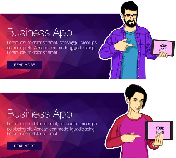 Vektör çizim web afiş ve promosyon malzemeleri için