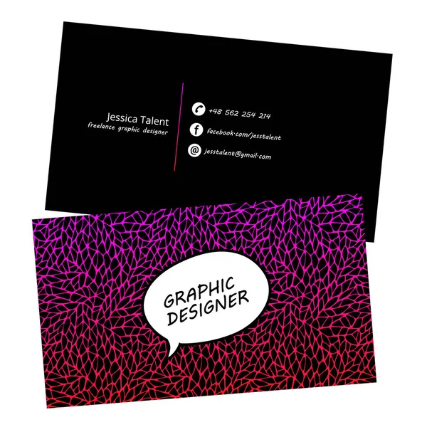 Kartvizit için vektör şablonu. Kartvizit tasarımı için renkli soyut arkaplan