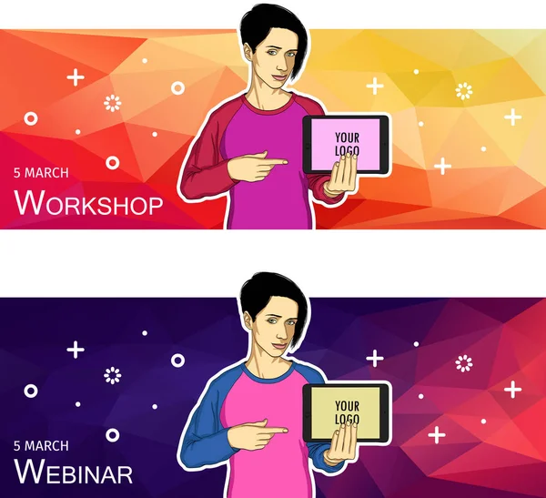 Vektör çizim web afiş ve promosyon malzemeleri için