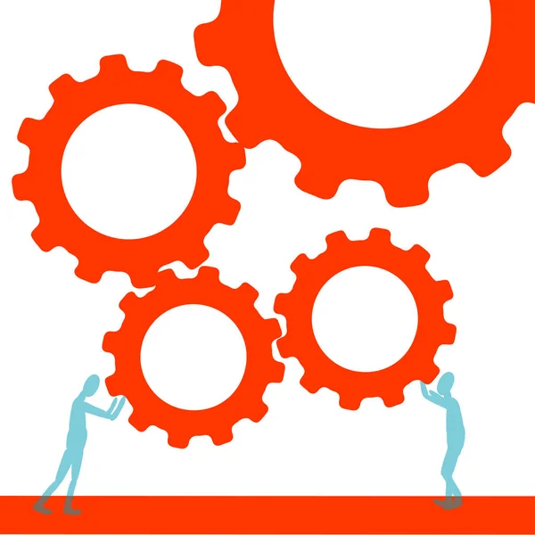 Ekip çalışması vektör Illustration. Karakterler