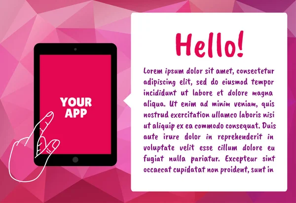 El dokunmatik tablet hareketi.