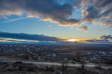 Avrupa 'da kış günbatımı