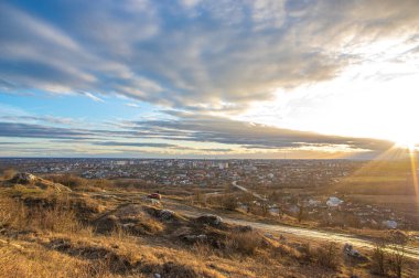 Avrupa 'da kış günbatımı