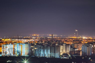 Avrupa 'nın gece manzarası yükseklerden