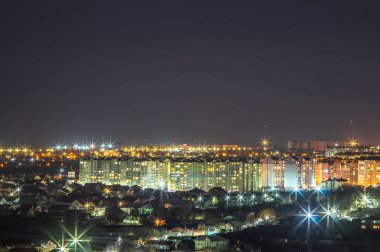 Avrupa 'nın gece manzarası yükseklerden