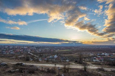 Avrupa 'da kış günbatımı