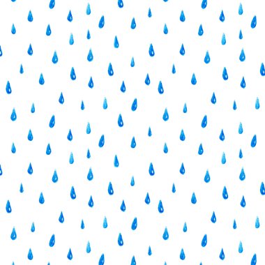 Desen mavi yağmur damlaları