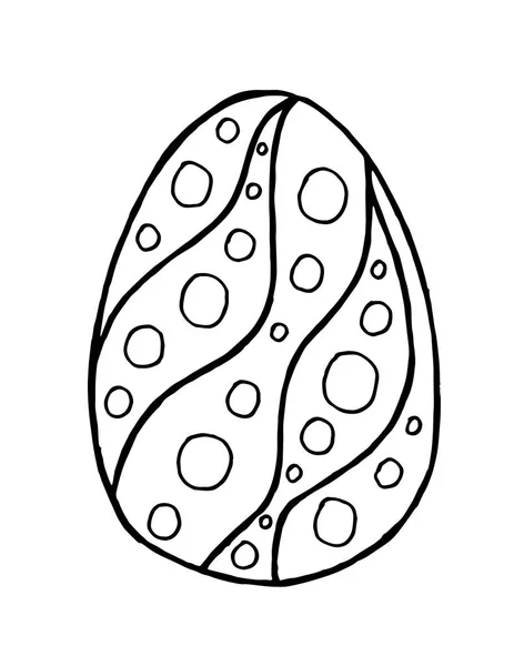 Joyeux oeuf de Pâques zentangle décoré avec ornement, élément design doodle — Image vectorielle