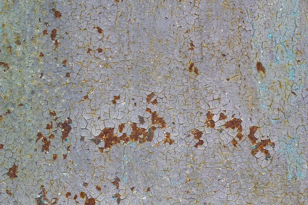Zardzewiały ściana pomalowana na metalowych korozję z smugi rdzy — Zdjęcie stockowe