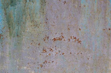 Boyalı metal duvar korozyon ile çizgiler pas paslı