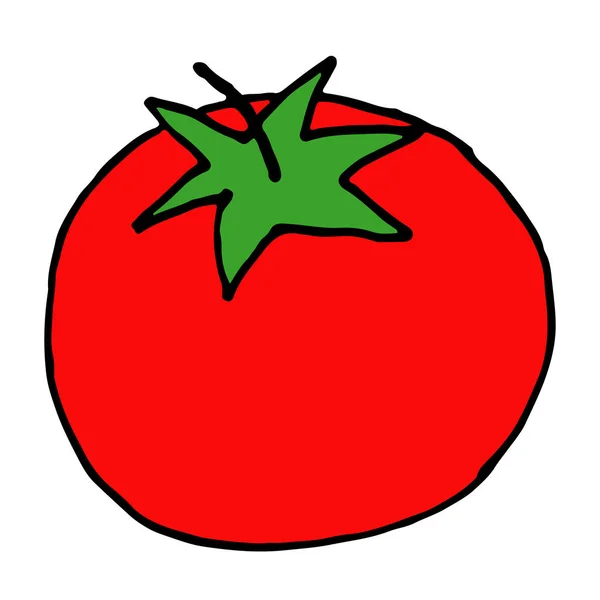Garabato dibujado a mano icono del tomate. vector — Archivo Imágenes Vectoriales