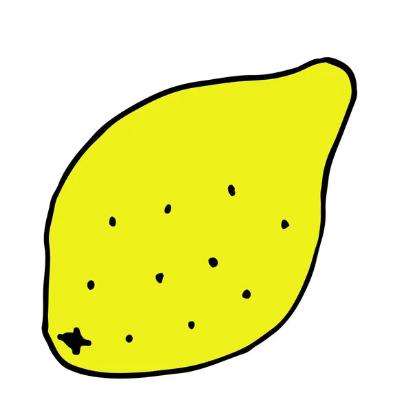 Illustrazione icona vettoriale limone fresco isolato su sfondo bianco — Vettoriale Stock