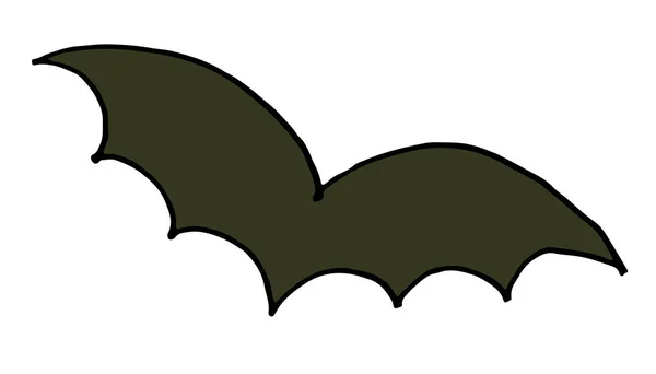 Ícone de vetor de morcego doodle ilustração Halloween — Vetor de Stock