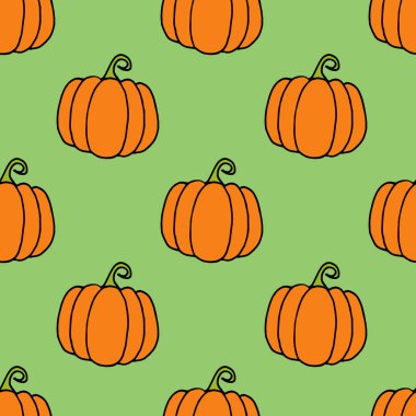 Doodle kabak vektör boya elle çizilmiş tasarım seamless modeli