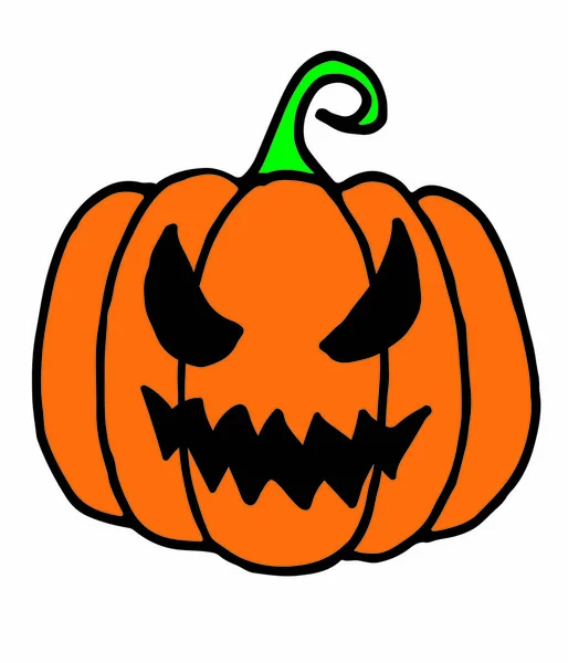 Halloween Pumpkin Doodle, une illustration vectorielle dessinée à la main d'une citrouille d'Halloween . — Image vectorielle