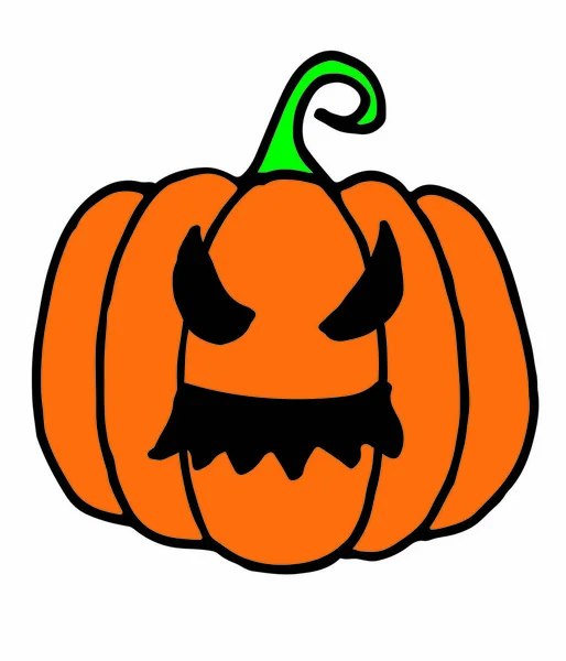 Halloween Pumpkin Doodle, un vector dibujado a mano ilustración de una calabaza de Halloween . — Archivo Imágenes Vectoriales