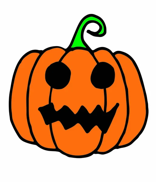 Halloween Pumpkin Doodle, un vector dibujado a mano ilustración de una calabaza de Halloween . — Archivo Imágenes Vectoriales