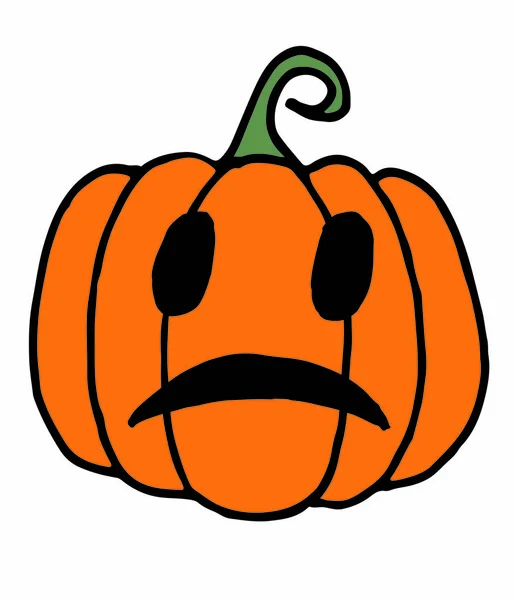 Halloween Pumpkin Doodle, une illustration vectorielle dessinée à la main d'une citrouille d'Halloween . — Image vectorielle