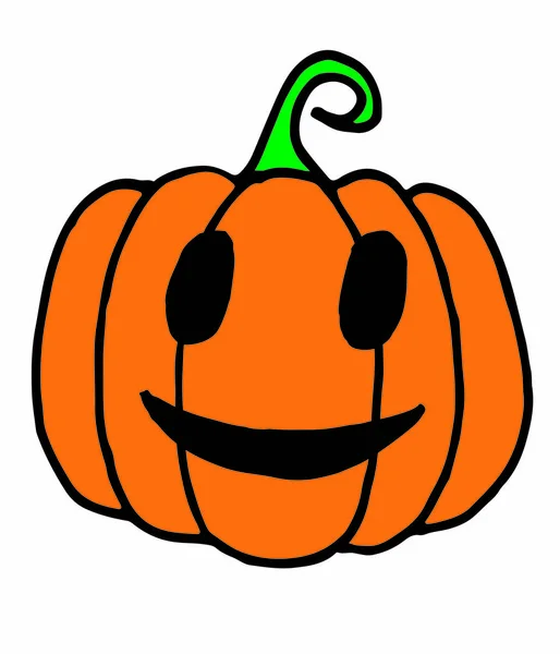 Halloween Pumpkin Doodle, un vector dibujado a mano ilustración de una calabaza de Halloween . — Archivo Imágenes Vectoriales