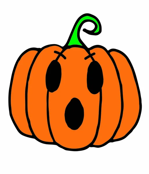 Halloween Pumpkin Doodle, un vector dibujado a mano ilustración de una calabaza de Halloween . — Archivo Imágenes Vectoriales