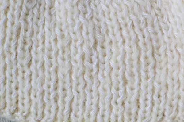 Светр або шарф Візерунок білої в'язаної тканини Текстура Тло — стокове фото