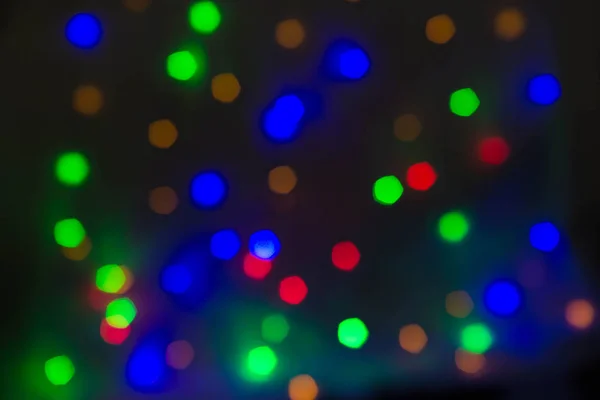 Yuvarlak bokeh arka plan Noel ışık — Stok fotoğraf