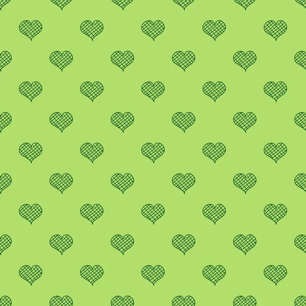 Día de San Valentín corazones garabatos patrón sin costuras. Colección de pegatinas románticas. Vector de efecto dibujado a mano — Vector de stock