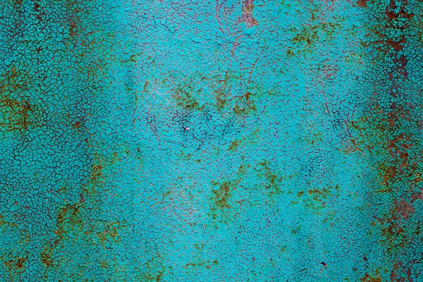 Superficie di ferro è coperto con vecchio sfondo vernice verde texture — Foto Stock