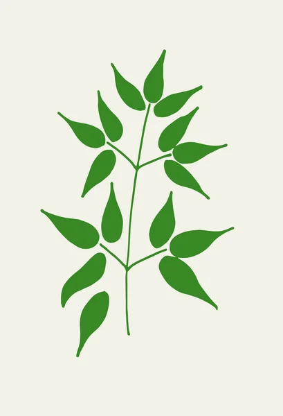 Tak van plant handpictogram getekende schets doodle vector — Stockvector