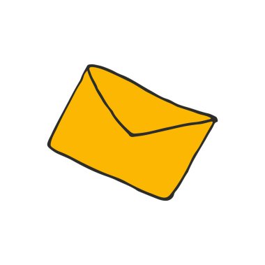 El çizimi soru işareti - simge. Çizgi film vektör illüstrasyonu.