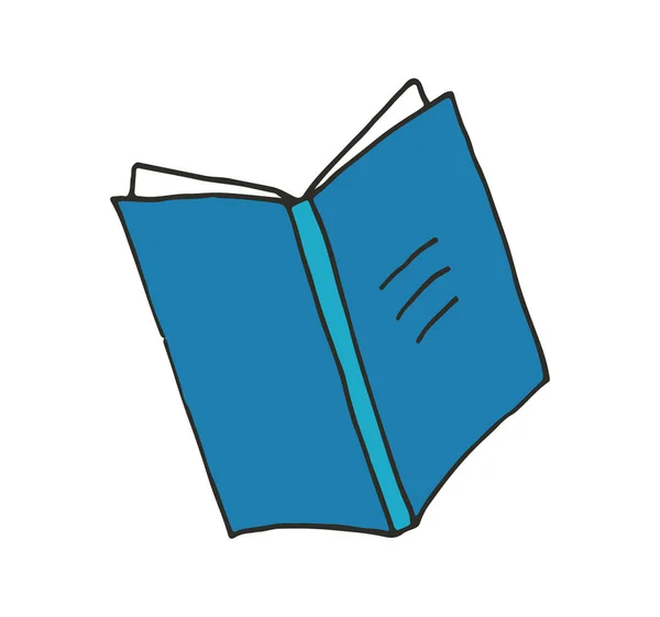 Διανυσματικό Σκίτσο Χέρι Σχέδιο Ανοιχτό Βιβλίο Εικονογράφηση — Διανυσματικό Αρχείο