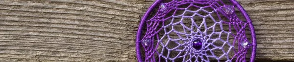 Transparent Dream Catcher Piór Wątków Koraliki Liny Wiszące Dreamcatcher Ręcznie — Zdjęcie stockowe