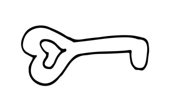 Kalbin anahtarı romantik aletleri şekillendirir. Sevgililer Günü.