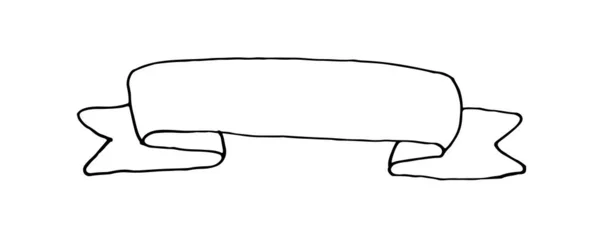 Рука Намальована Каракулі Стрічка Банери День Народження — стоковий вектор