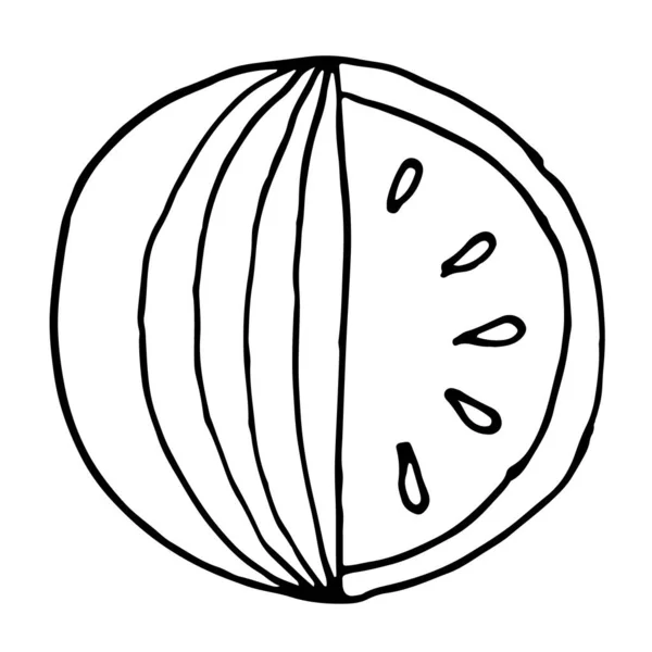 Плоская Икона Арбуз Ломтик Арбуза Векторная Иллюстрация — стоковый вектор