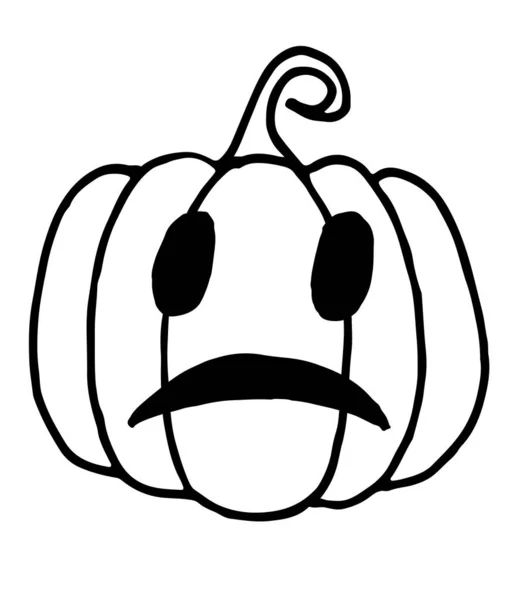 Halloween Pumpkin Doodle Handritad Vektor Klotter Illustration Halloween Pumpa — Stock vektor