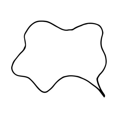 El çizimi konuşma balonu şekilleri. Beyaz arkaplanda el çizimi karalama vektör çizimi.