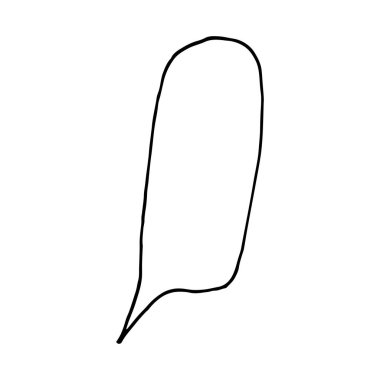 El çizimi konuşma balonu şekilleri. Beyaz arkaplanda el çizimi karalama vektör çizimi.