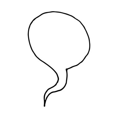 El çizimi konuşma balonu şekilleri. Beyaz arkaplanda el çizimi karalama vektör çizimi.