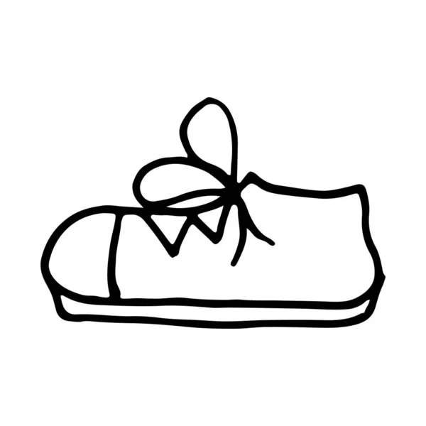 Vector Desenho Animado Mão Desenhado Esboço Esporte Sapatos Design Elemento — Vetor de Stock