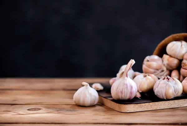 Garlic Cloves Bulb Thai Herb Ingredient Food Cooking Thai Food — Stock Photo, Image